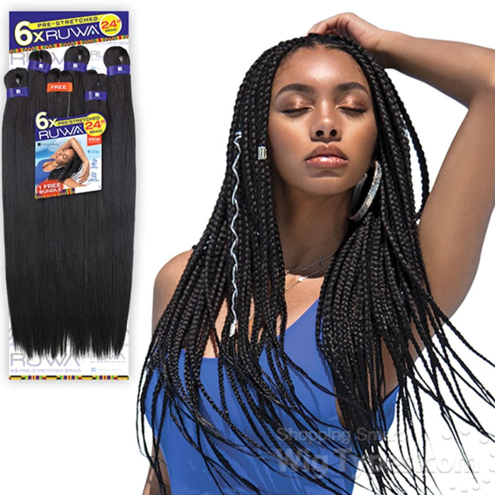 X-Pression Synthetic Braid 6X RUWA PRE-STRETCHED 24" (3 PACKS)